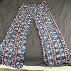 Flowing print pants